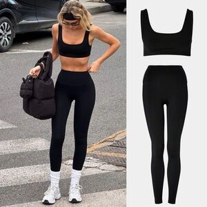 Vehla Sports Bra and Leggings in Black SET